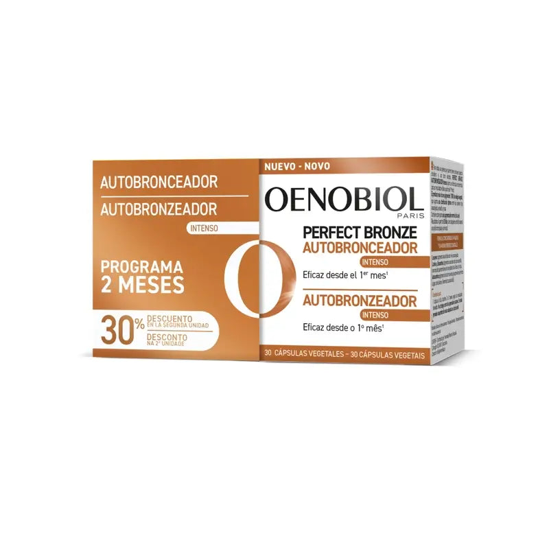 Oenobiol Autoabbronzante Bronzo Perfetto Bagliore Dorato, 2x30 caps