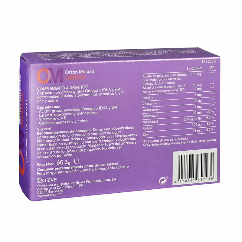 Oftan Macula Omega Integratore alimentare, 90 Capsule