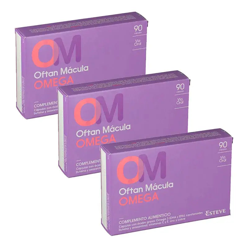 Oftan Macula Integratore alimentare di Omega, 3 x 90 capsule