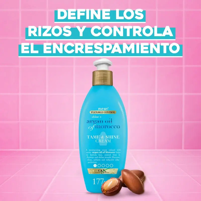 OGX Crema Styling Lucentezza all'Olio di Argan Marocchino, 177 ml