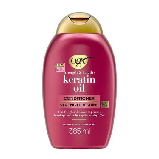 OGX Balsamo all'olio di cheratina, capelli fragili, 385 ml