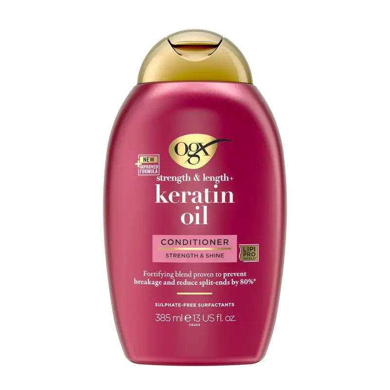 OGX Balsamo all'olio di cheratina, capelli fragili, 385 ml