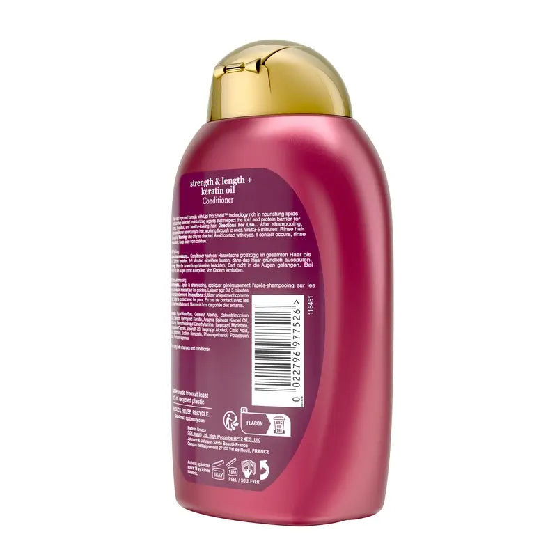 OGX Balsamo all'olio di cheratina, capelli fragili, 385 ml