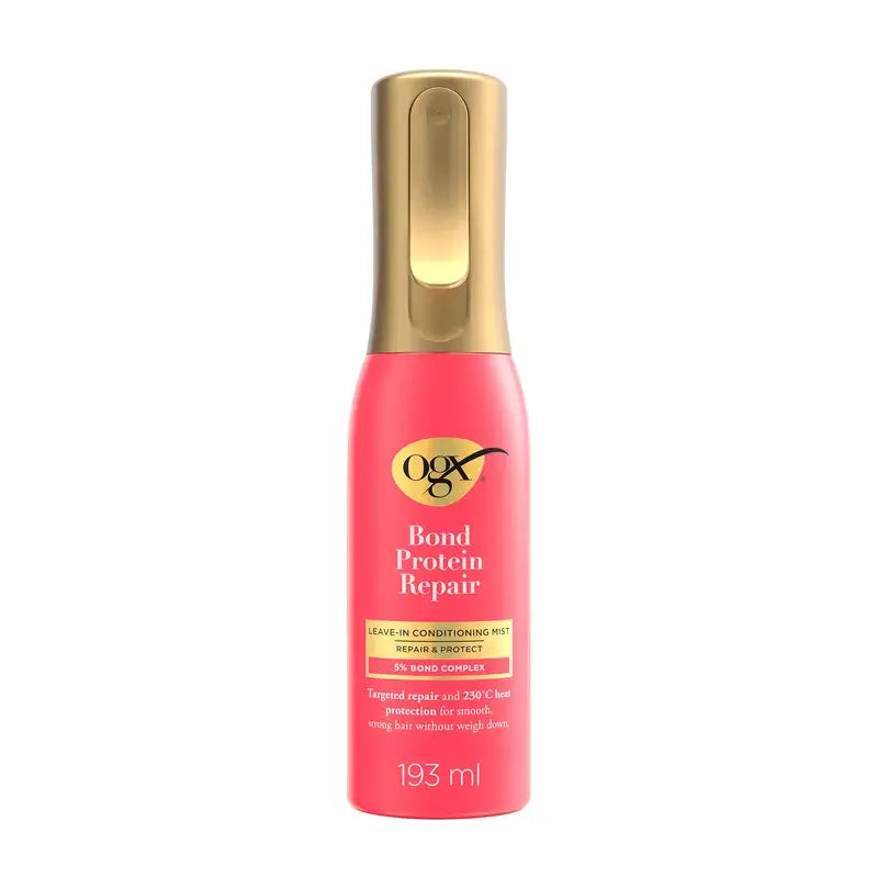 Ogx Bond Repair Leave-In Conditioner, Spray di protezione termica, riparazione dei capelli, 193 Ml