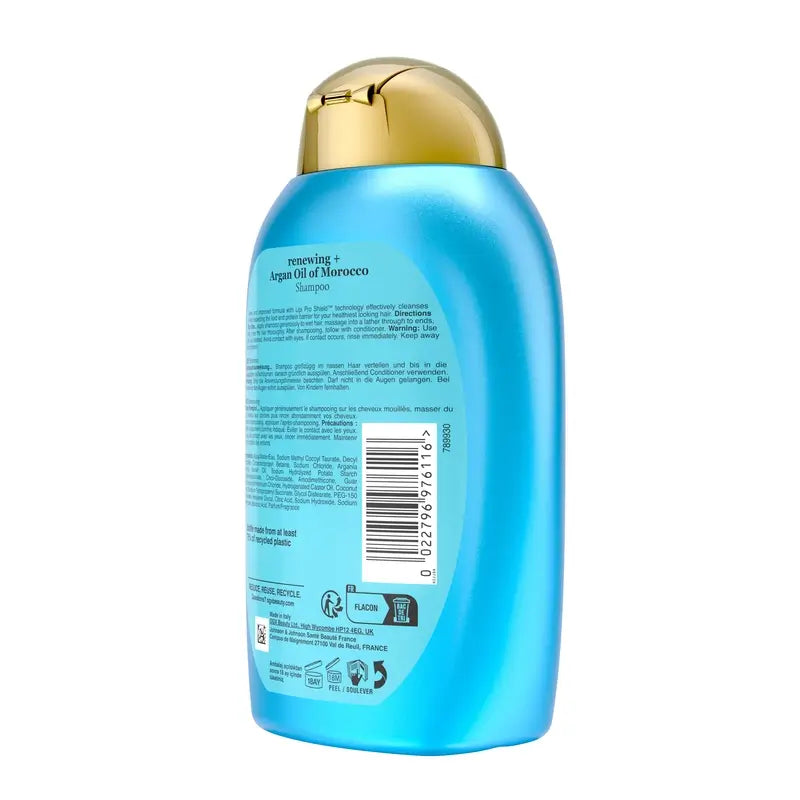 OGX Moroccan Argan Oil Shampoo, Capelli secchi e danneggiati, 385 ml