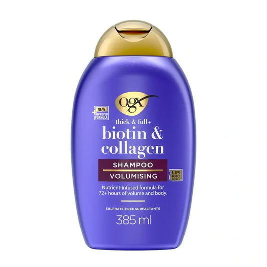 OGX Biotin & Collagen Shampoo, Capelli fini, 385 ml
