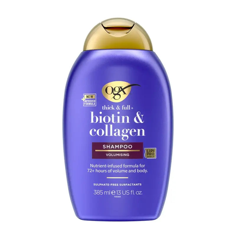 OGX Biotin & Collagen Shampoo, Capelli fini, 385 ml