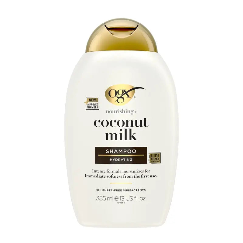 OGX Shampoo al latte di cocco, capelli secchi, 385 ml