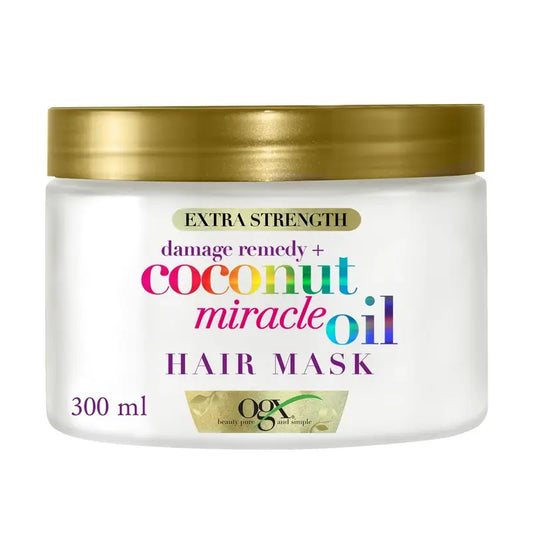 OGX Miracle Coconut Oil Hair Mask, ripara e ravviva i capelli danneggiati e fragili, 168g