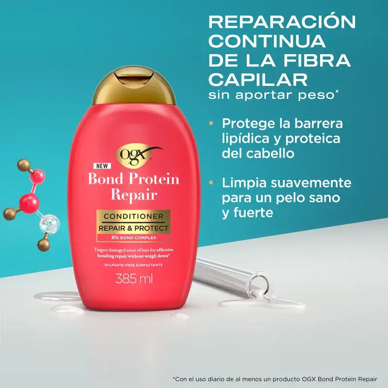 Ogx Bond Repair Conditioner, Balsamo riparatore senza solfati, 385 Ml