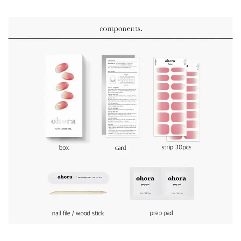 Ohora Gel Nails - Basic Nails No.1, 30 unità