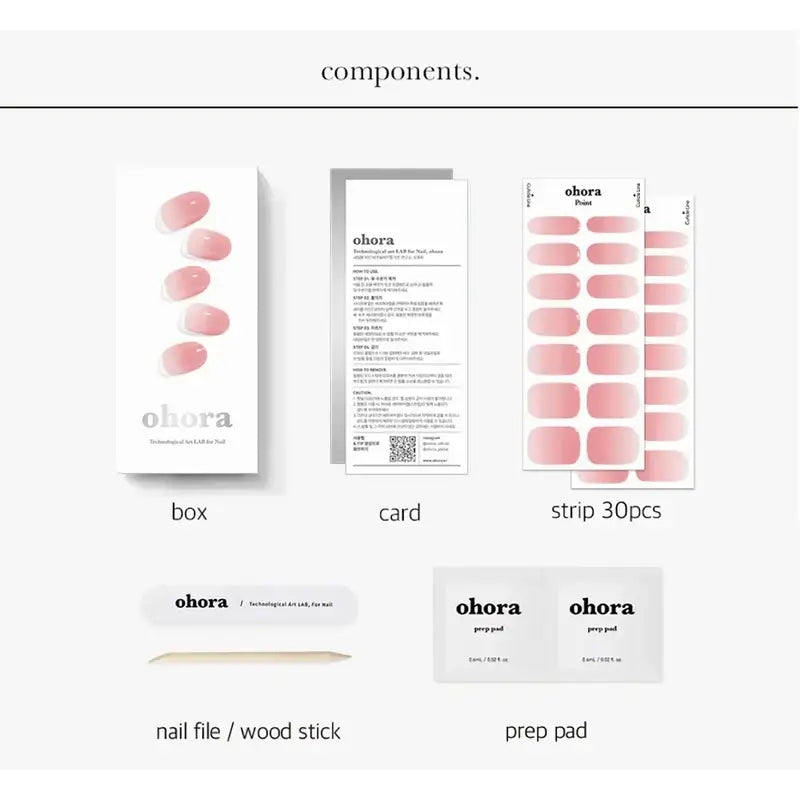 Ohora Gel Nails - Milk Rose, 30 unità