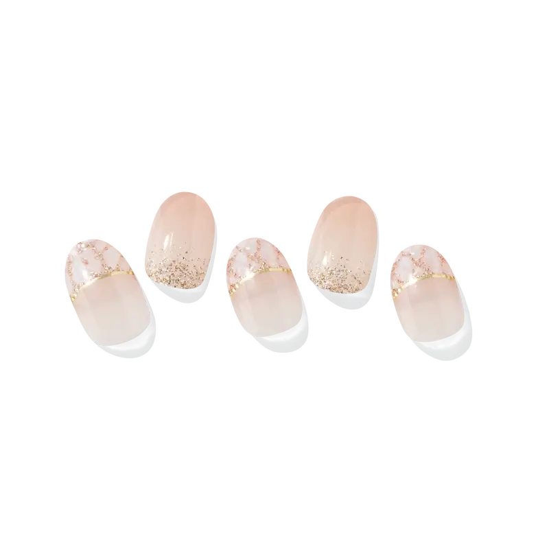 Ohora Gel Nails - Peachy Sparkle, 30 unità