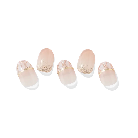 Ohora Gel Nails - Peachy Sparkle, 30 unità