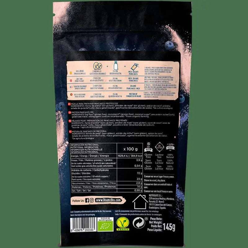 Okami Bio Mix per Pancake Proteico 145Gr. Bio