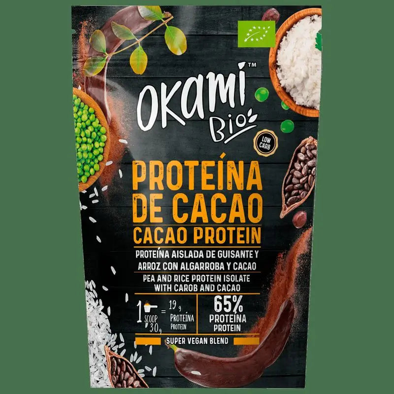 Okami Bio Proteine del Pisello-Riso-Cacao-Algarr 500Gr. Bio