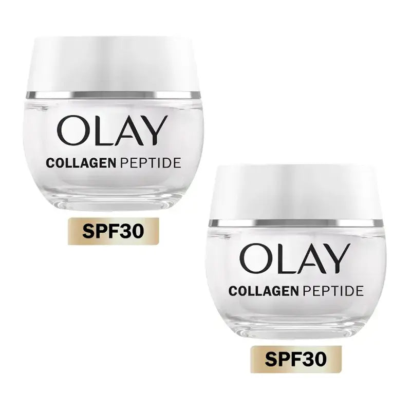 Olay Collagen Peptides 24H Day Cream Spf30, confezione da 2 x 50 ml