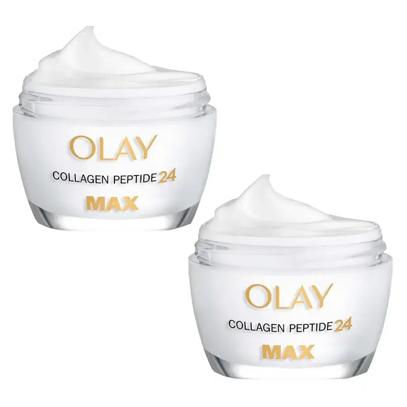 Olay Crema ai Peptidi di Collagene 24H Max, confezione da 2 x 50 ml