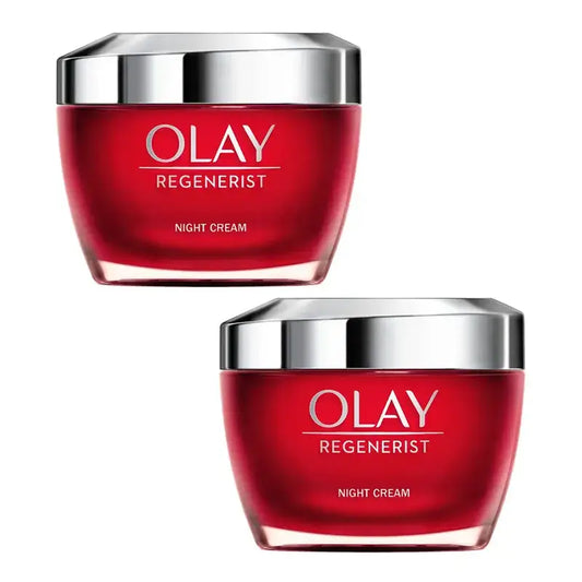Olay Regenerist 3 Areas Night Cream, confezione da 2 x 50 ml