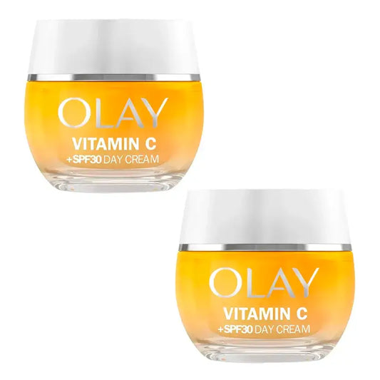 Olay Crema da giorno alla vitamina C Spf30, confezione da 2 x 50 ml