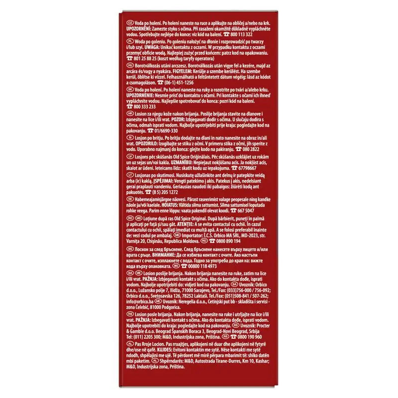 Old Spice Dopobarba Originale 100Ml
