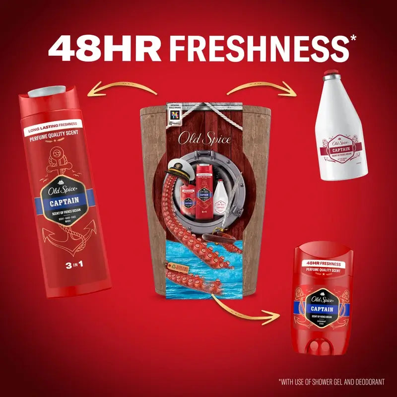 Set regalo Old Spice Captain Barrel con gel doccia