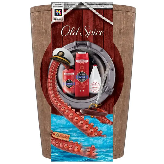 Set regalo Old Spice Captain Barrel con gel doccia