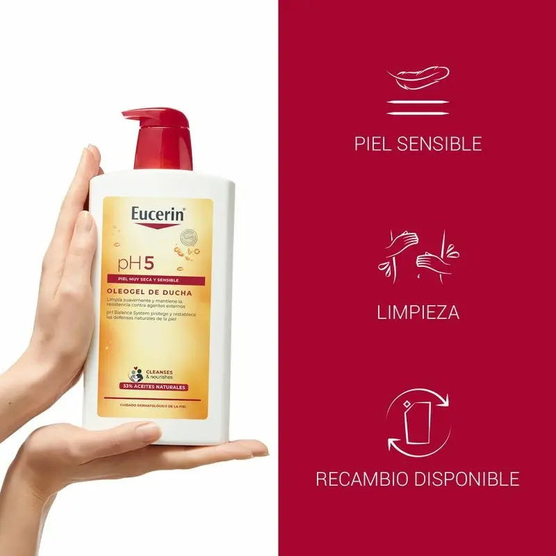 Eucerin Ph5 Olio Doccia Gel Doccia, 1000 ml