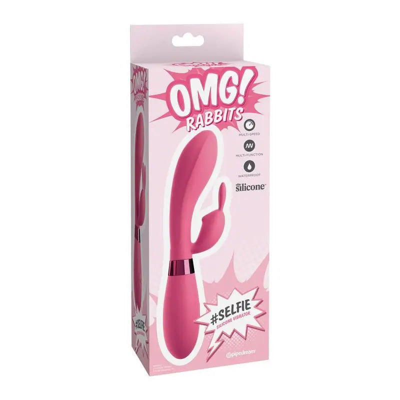Omg Selfie Vibratore in silicone Rabbit Rosa