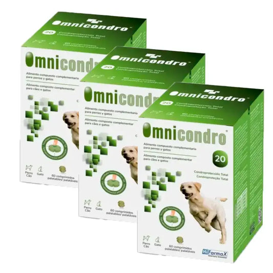 Omnicondro 20 Condroprotettore per cani, confezione 3 x 60 compresse