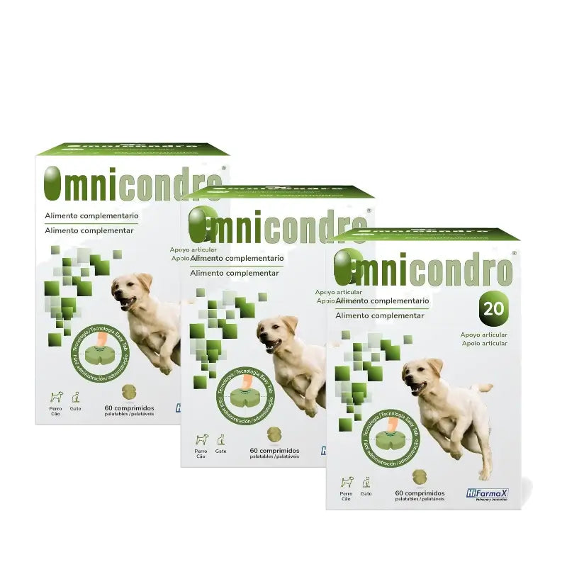 Omnicondro 20 Condroprotettore per cani, confezione 3 x 60 compresse