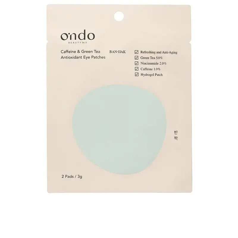 Ondo Beauty 36.5 Cerotti occhi antiossidanti alla caffeina e al tè verde, 2 pz.