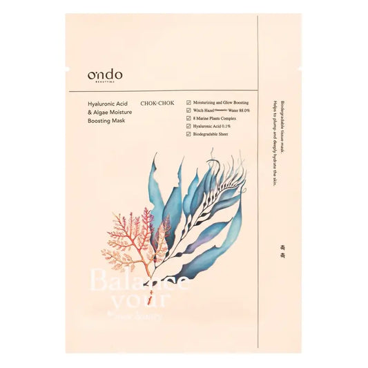 Ondo Beauty 36.5 Maschera Chok-Chok all'acido ialuronico e alle alghe, 25 gr
