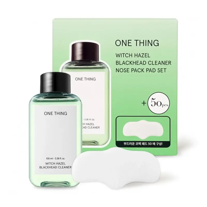 One Thing Set di pastiglie per la pulizia dei punti neri all'amamelide, 100 ml