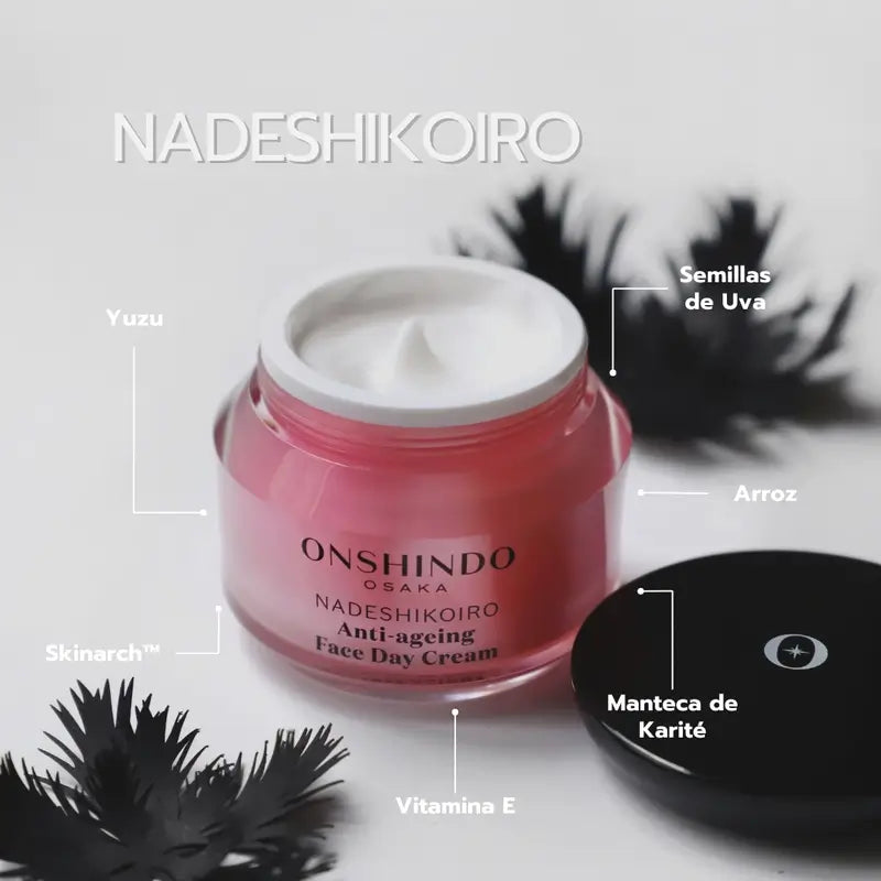 Onshindo Osaka Nadeshikoiro Crema da giorno anti-età per pelli normali e miste, 50 ml