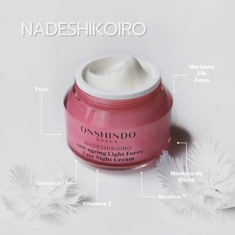 Onshindo Osaka Nadeshikoiro Crema notte anti-età per pelli normali e miste, 50 ml