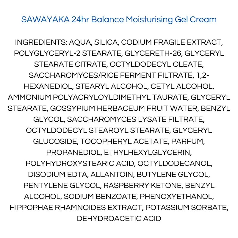 Onshindo Osaka Sawayaka Crema Gel Idratante 24Hr, 50 ml