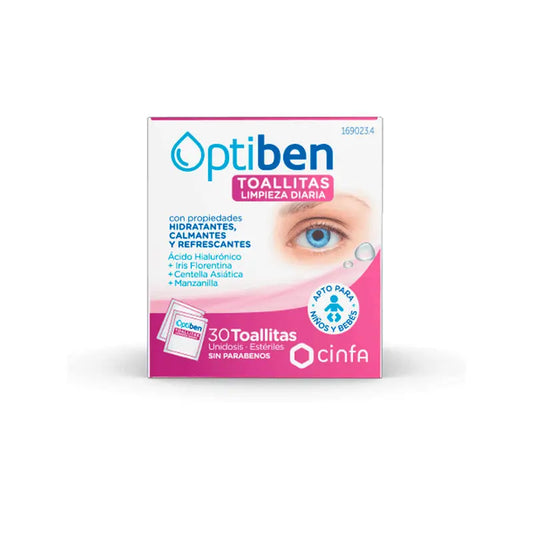 Optiben Cleansing Wipes 30 units