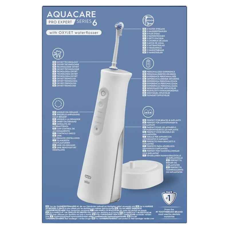 Irrigatore Oral-B Braun Aquacare 6 con tecnologia Oxyjet