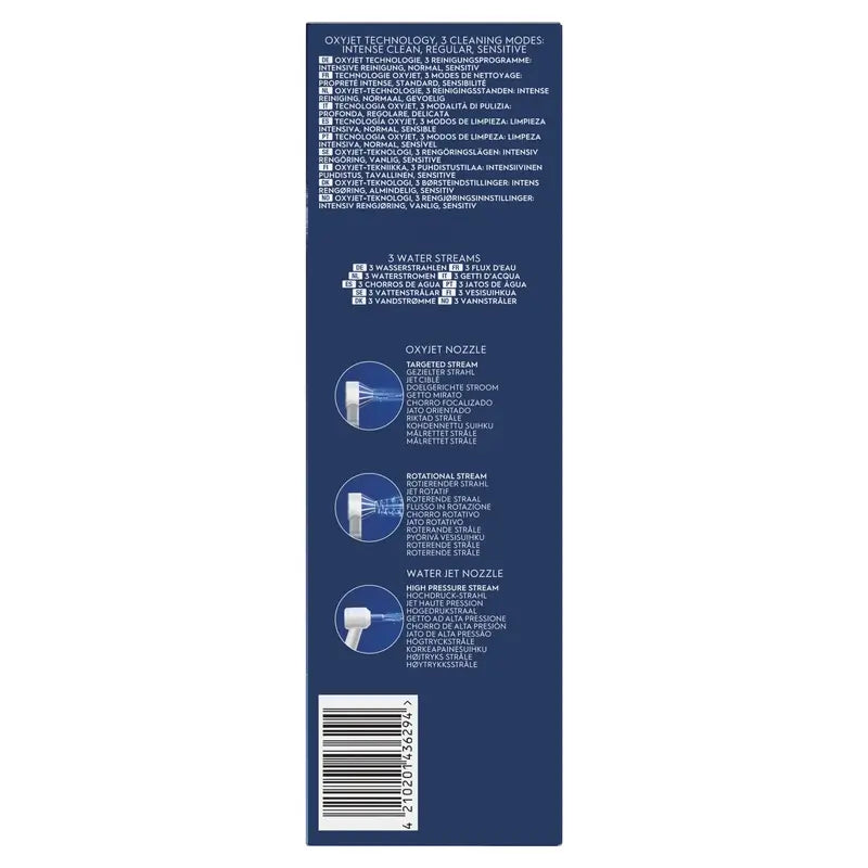 Irrigatore Oral-B Braun Aquacare 6 con tecnologia Oxyjet