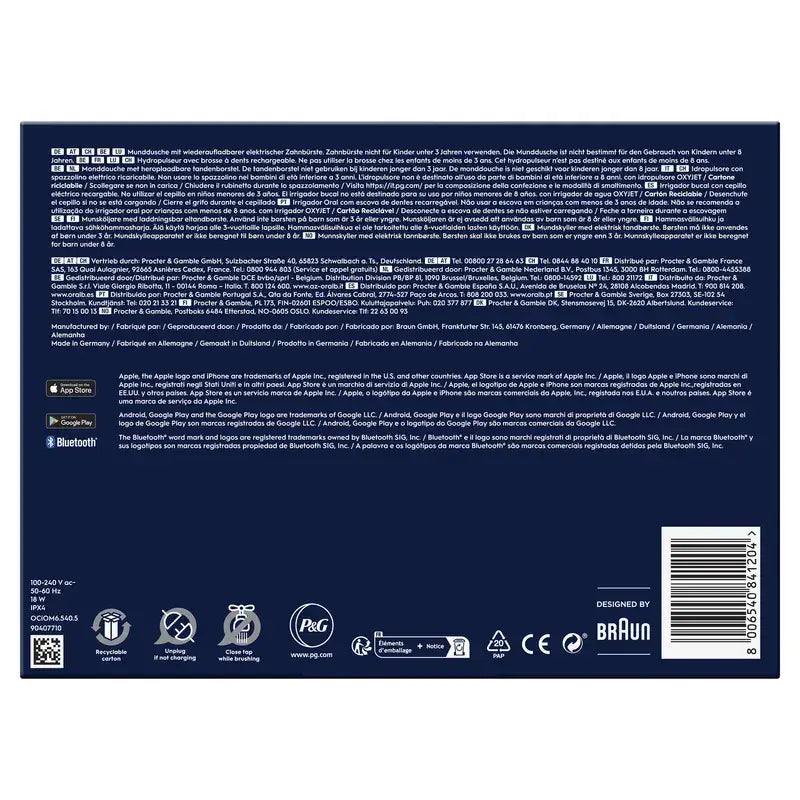 Oral-B Braun Centro odontoiatrico con irrigatore e spazzolino elettrico Oral-B Io6