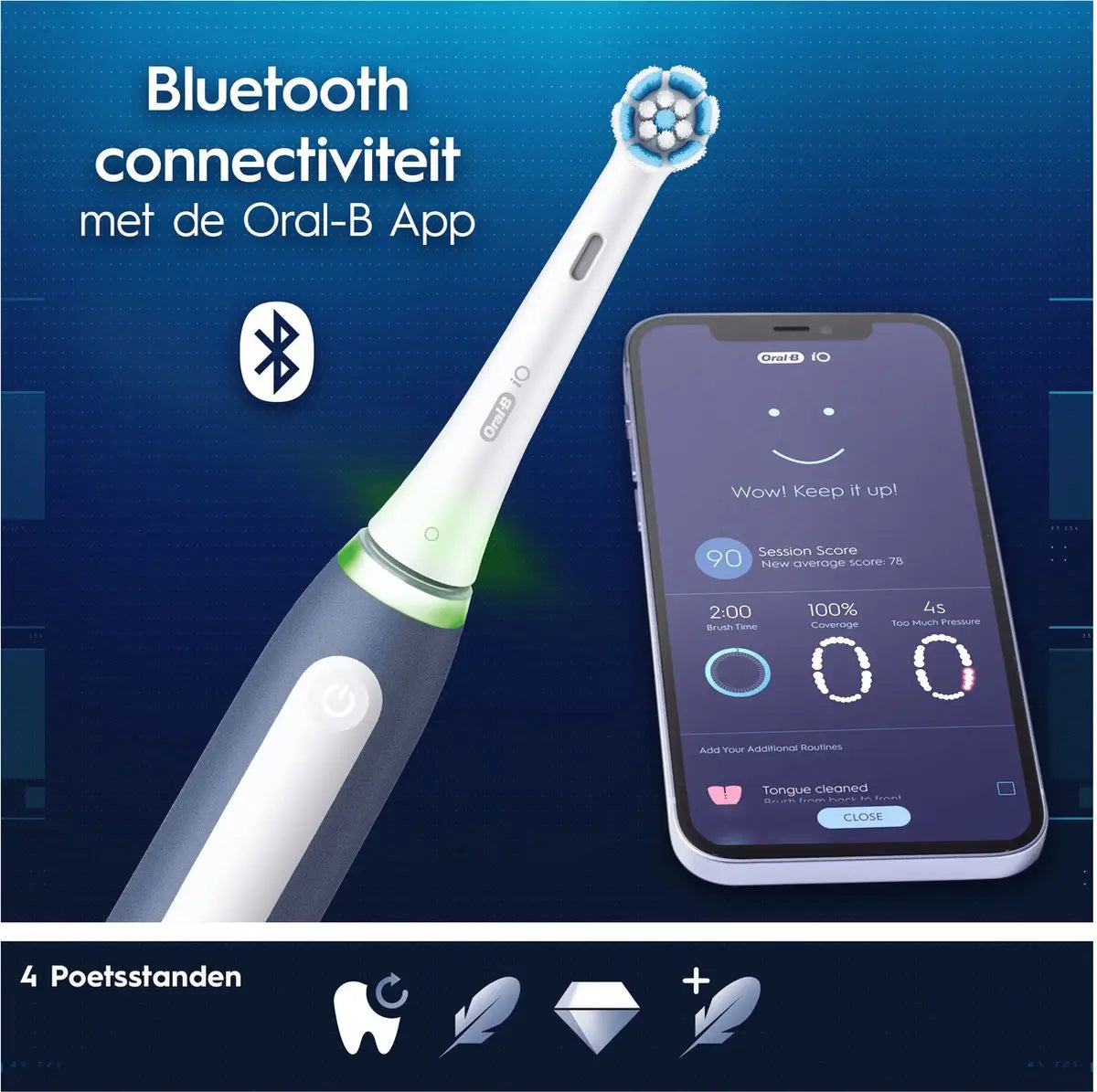 Oral-B Braun Braun iO4 My Way Spazzolino elettrico blu
