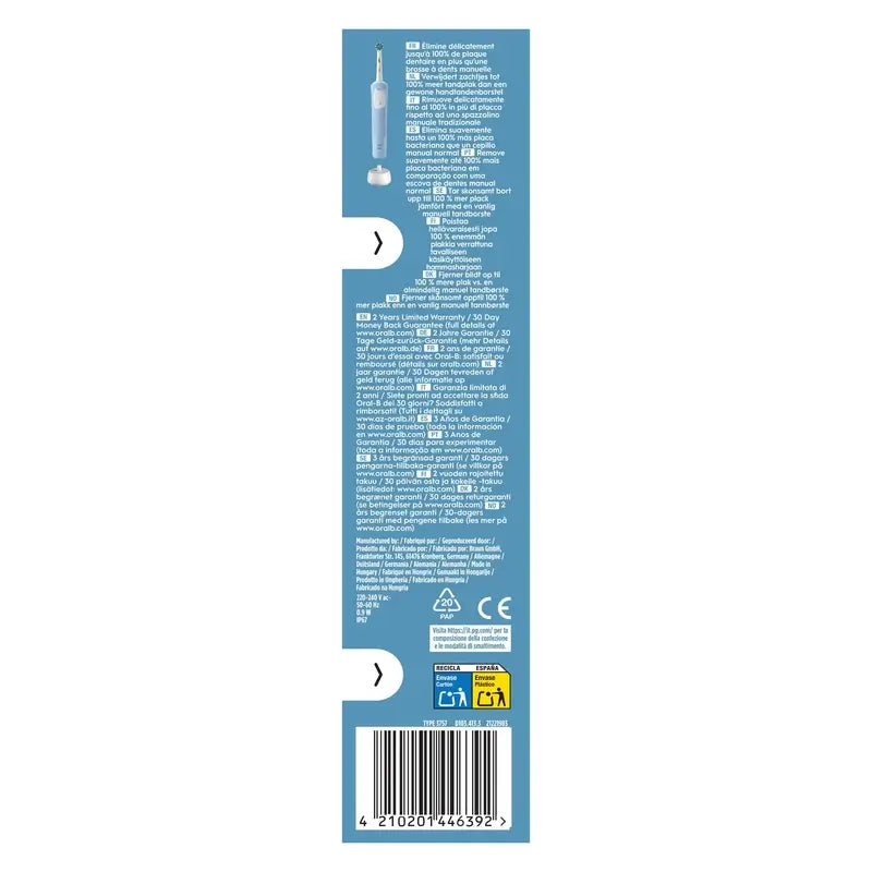 Spazzolino ricaricabile Oral-B Braun Braun Vitality Pro Blu