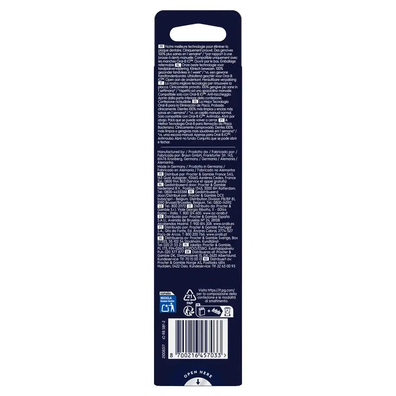 Ricarica Oral-B Braun iO Gentle Care nero, 2 pz.