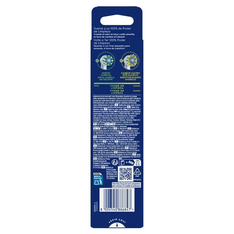 Ricarica Oral-B Braun Cross Action, 4 pz.