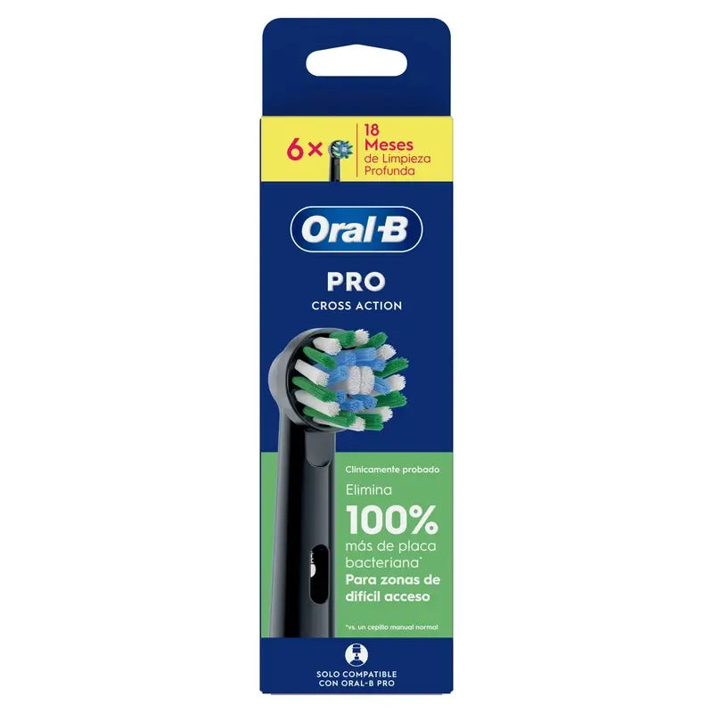 Ricarica Oral-B Braun Cross Action nera, 4 pz.