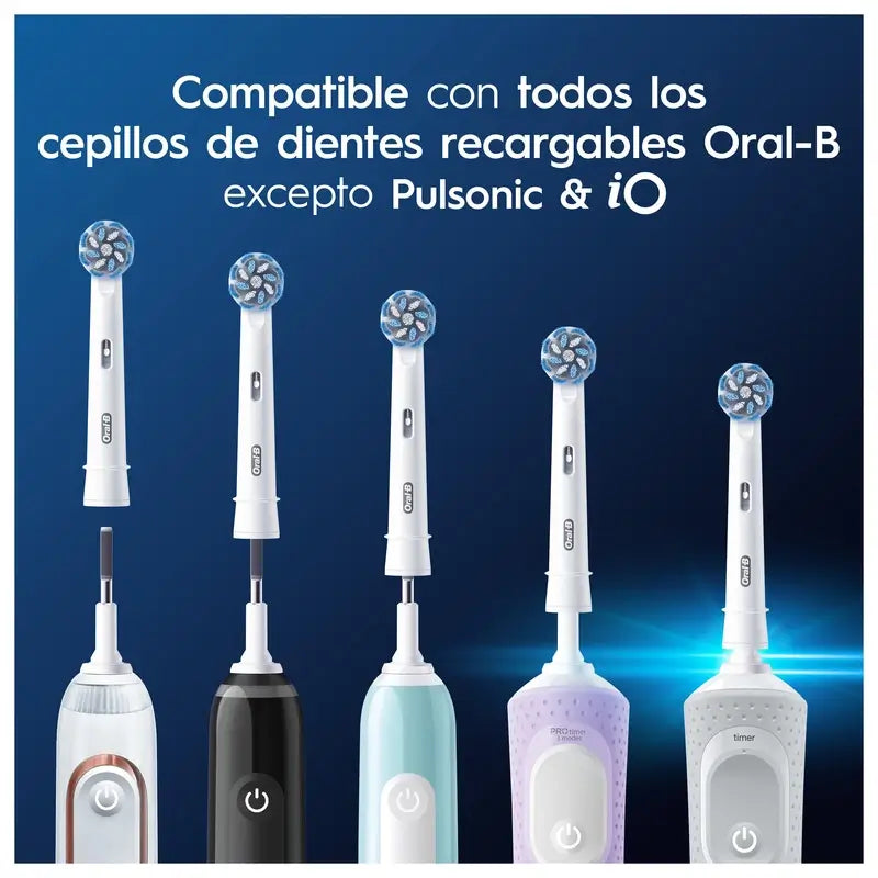 Ricarica Oral-B Braun Sensitive Clean, confezione da 6+2 pezzi.