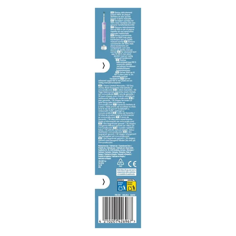Spazzolino elettrico Oral-B Braun Vitality Pro viola, 1 pezzo