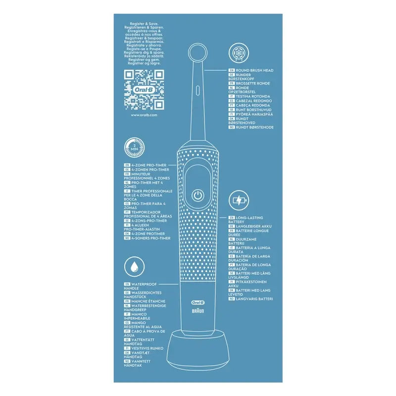 Spazzolino elettrico Oral-B Braun Vitality Pro nero, 1 pezzo