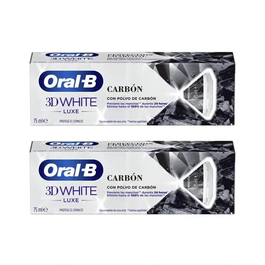 Dentifricio Oral-B al carbone vegetale, 2X75 Ml